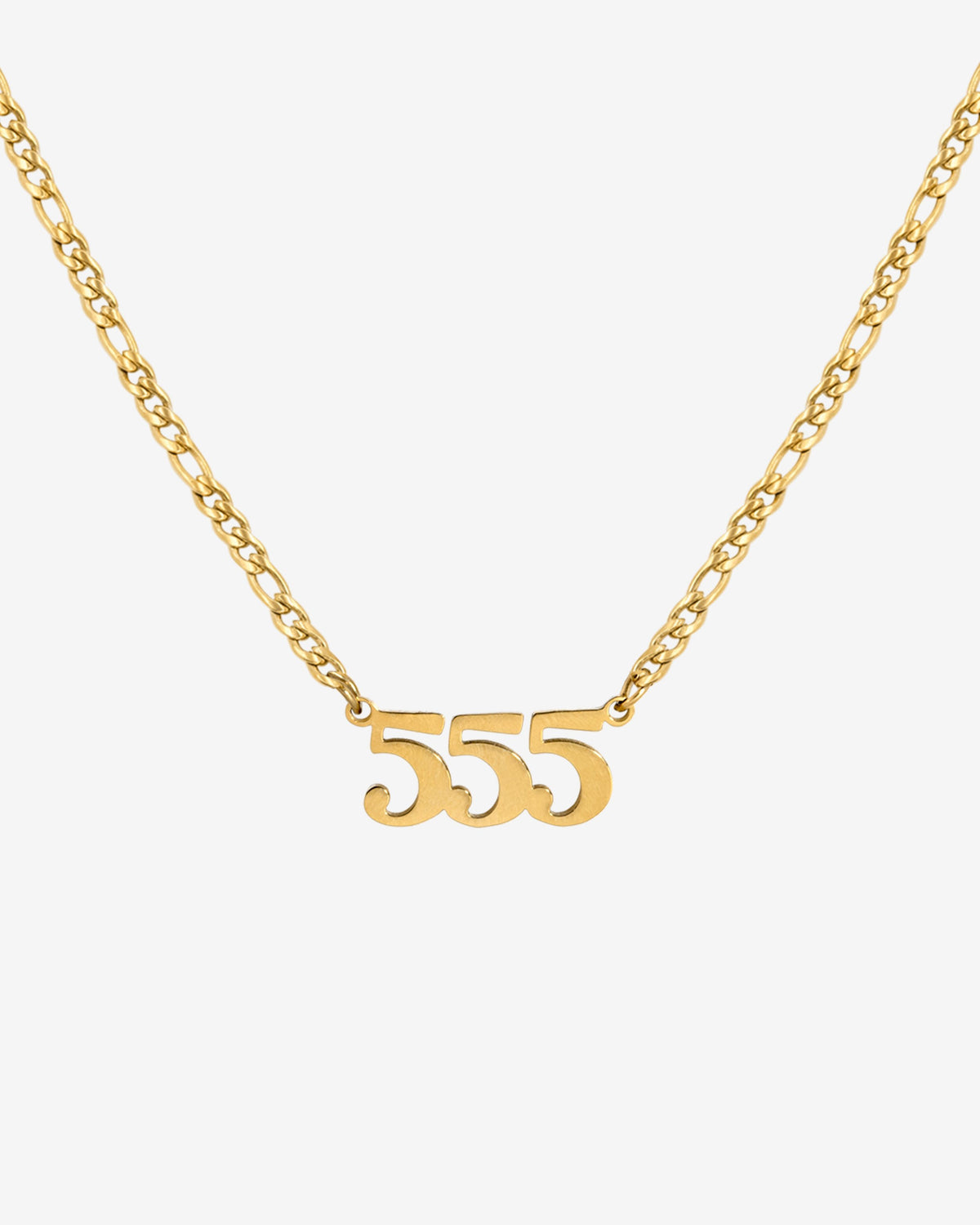 Angel Number Necklace Gold 555