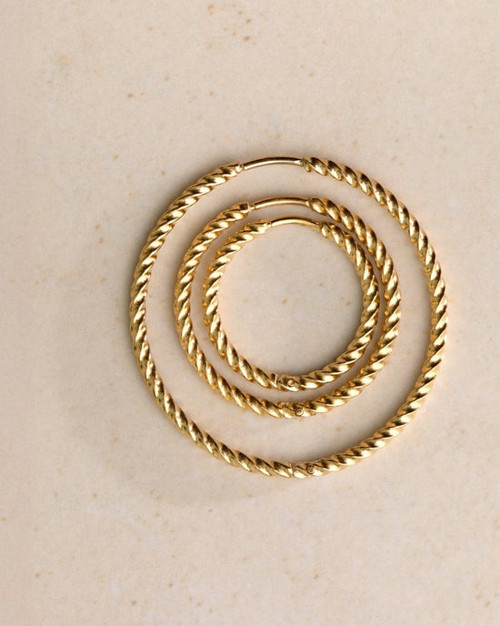 Twisted Hoops Medium Silver
