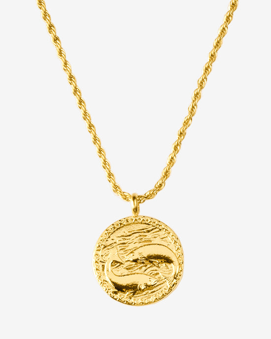 Zodiac Sign Necklace Gold
