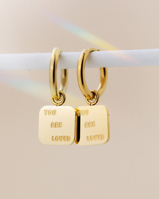 You are loved Hoop Set Small Silver