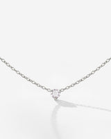 Solitaire Stone Choker Silver