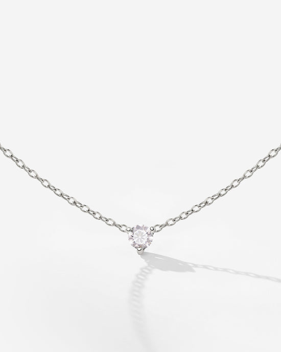 Solitaire Stone Choker Silver