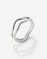 Double Wave Ring Silver