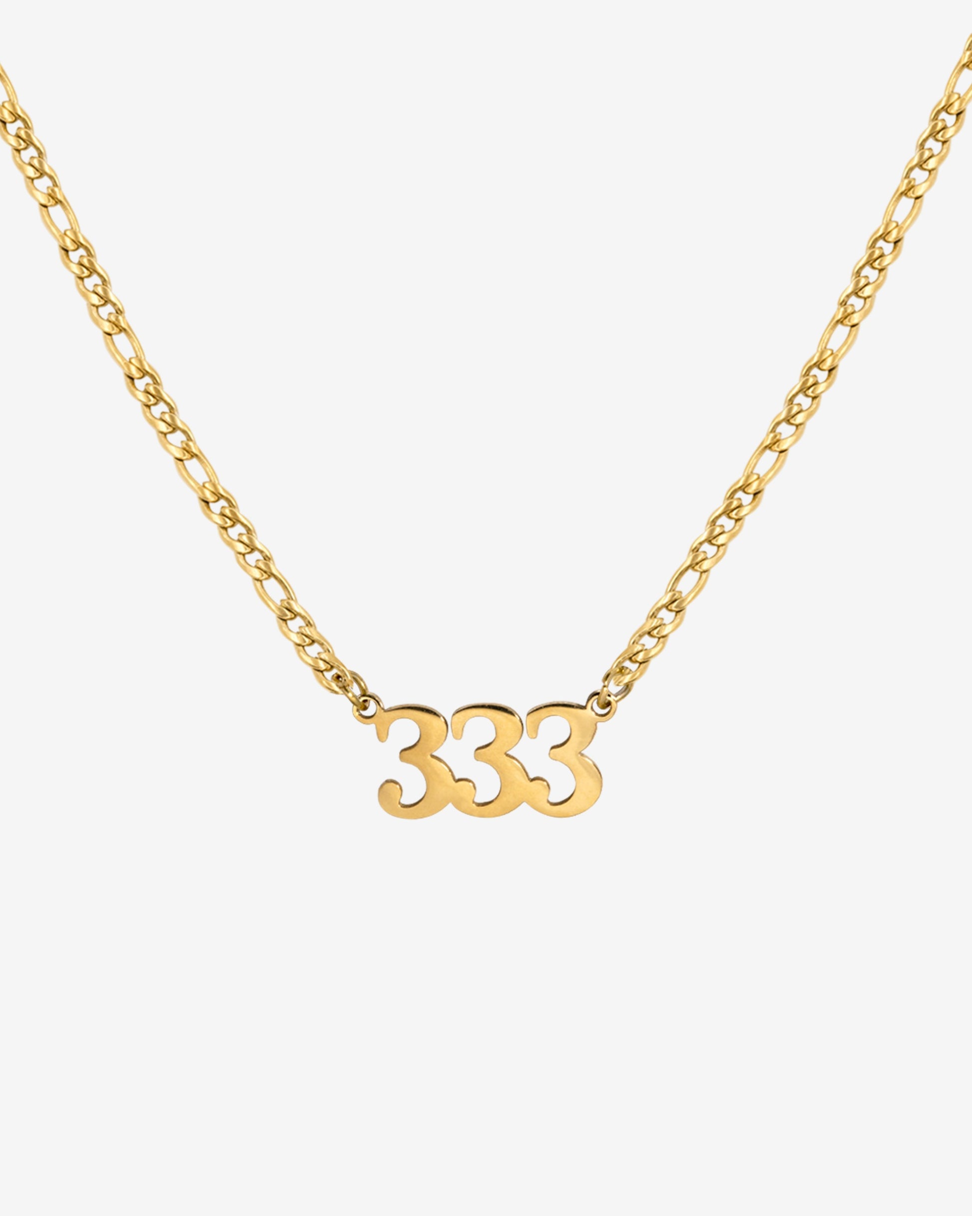 Angel Number Necklace Gold