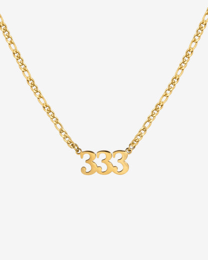 Angel Number Necklace Gold