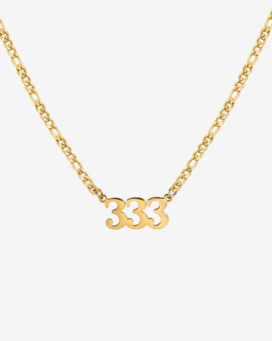 Angel Number Necklace Gold