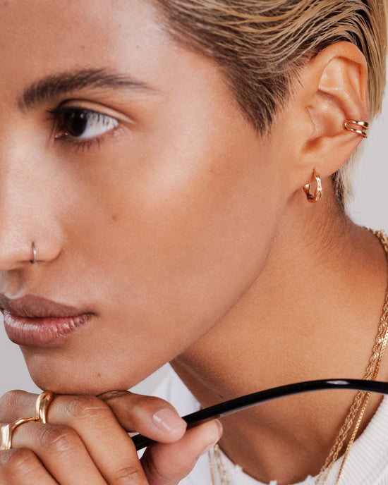 Liquid Shape Hoopies Rose Gold