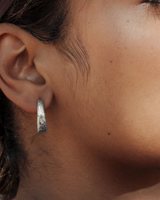 Desert Glow Hoops Silver