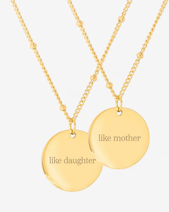 Mother & Daughter Necklace Gold