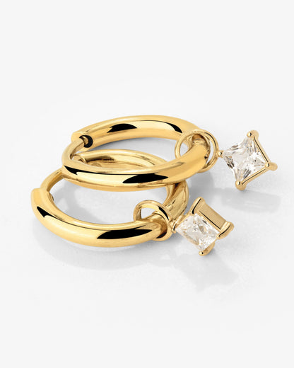 North Star Hoop Set Small gold