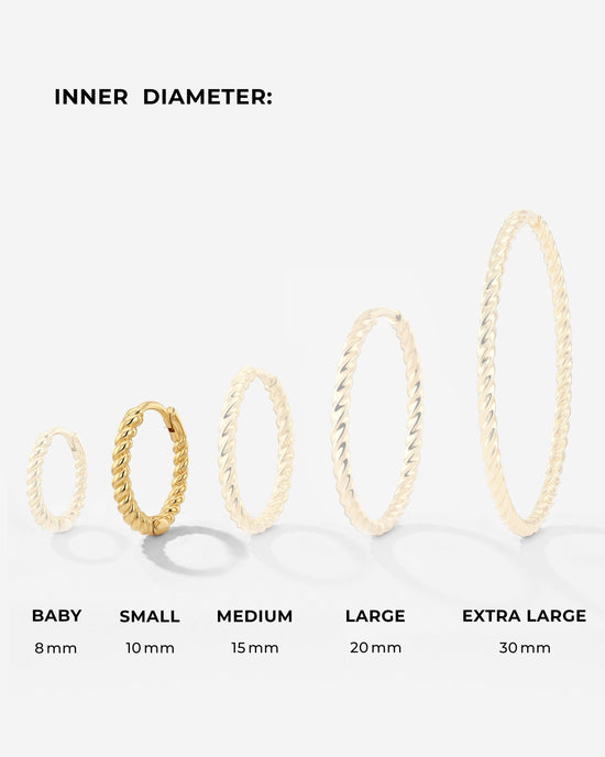 Twisted Hoops Small