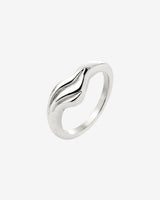 Curvy Wave Ring Silver