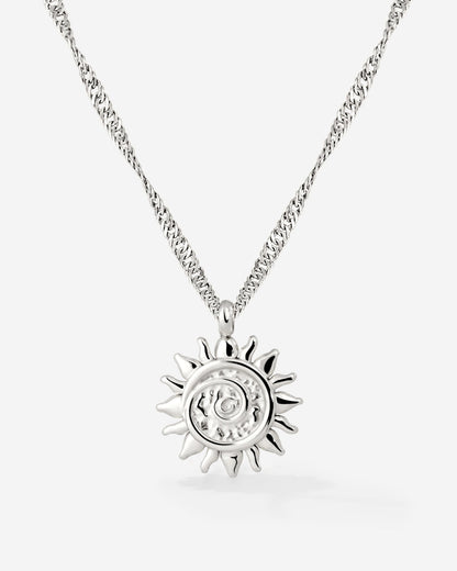 Sunny Swirl Necklace Silver