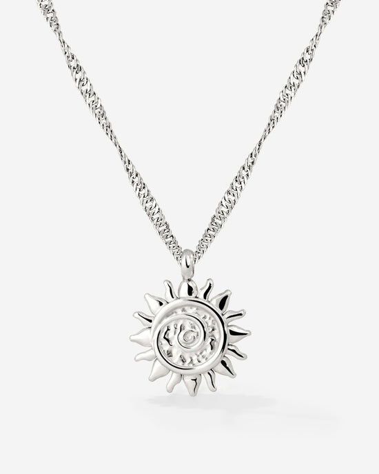 Sunny Swirl Necklace Silver