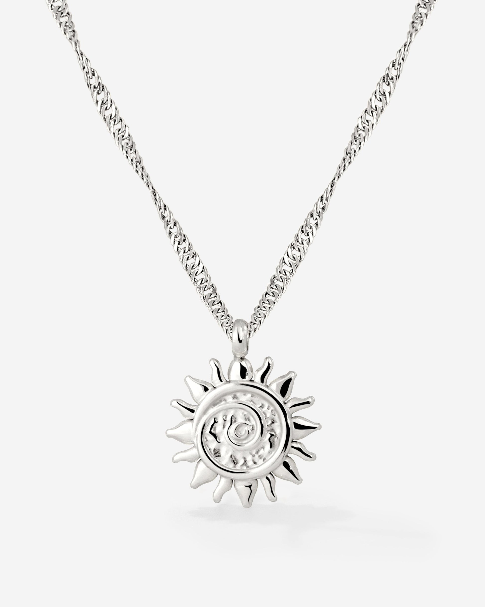 Sunny Swirl Necklace Silver