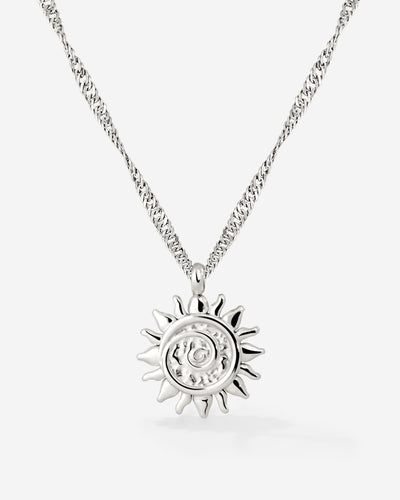 Sunny Swirl Necklace Silver