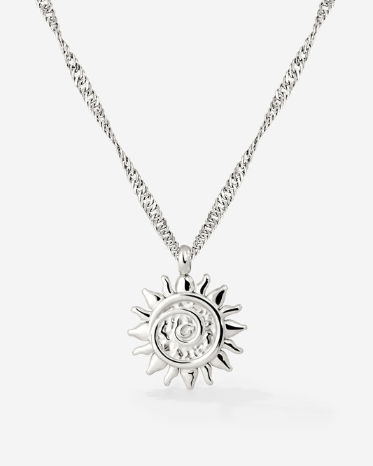 Sunny Swirl Necklace Silver
