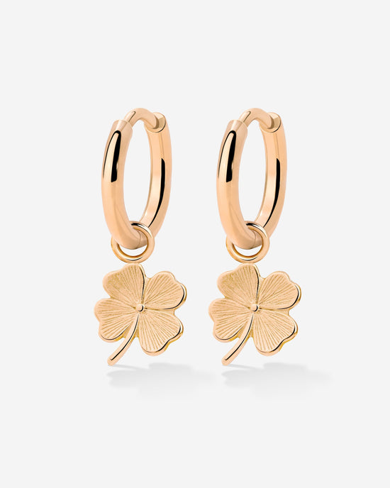 Lucky Clover Hoop Set Small Rose Gold