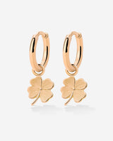 Lucky Clover Hoop Set Small Rose Gold