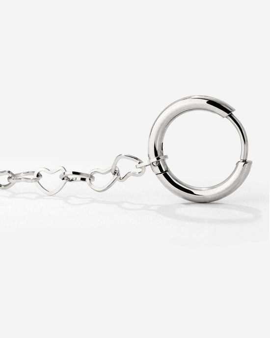 Heart after Heart Hoop Set Small Silver