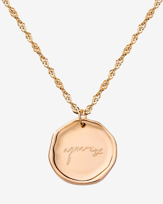 Zodiac Necklace – Aquarius Rose Gold