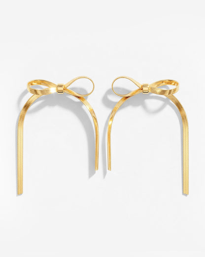 Sweet Bow Earrings gold