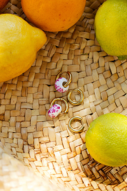 Chunky Pink Flower Tile Hoop Bundle