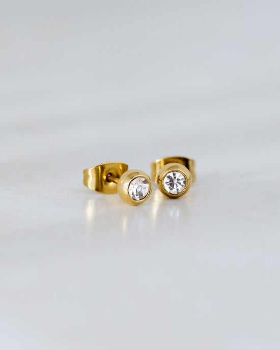Bezel Bling Studs Silver