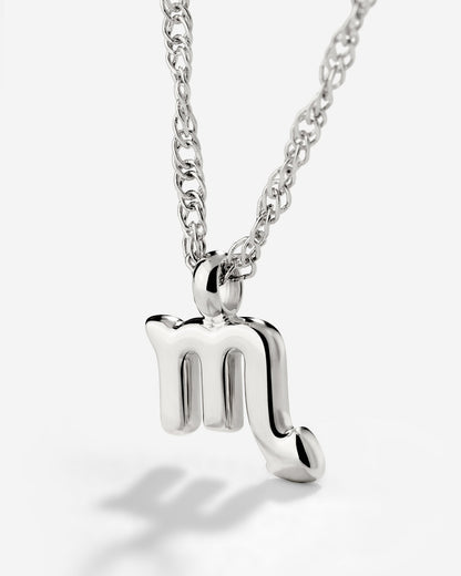 Scorpio Bubble Necklace Silver