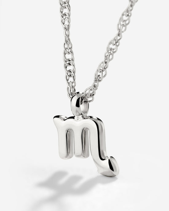 Scorpio Bubble Necklace Silver
