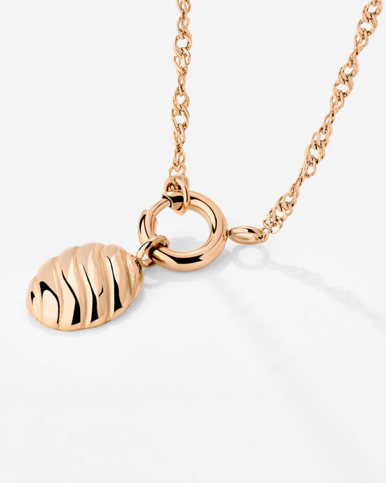 Serenity Singapore Chain Necklace Set Rose Gold