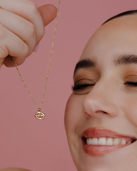 Cancer Bubble Necklace Rose Gold
