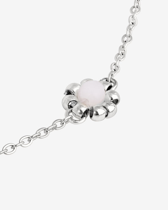 Flower 'n' Beads Necklace Silver