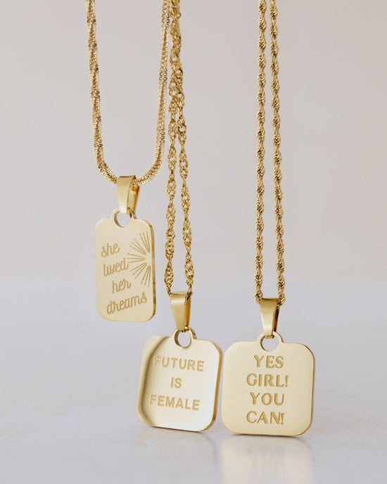 Future is female Necklace gold