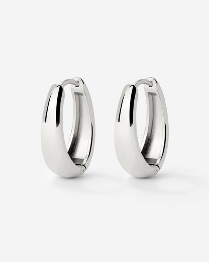 Seeker Hoops Small Silver