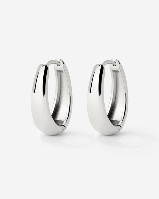 Seeker Hoops Small Silver