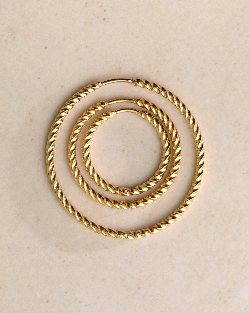 Twisted Hoops Large Silver
