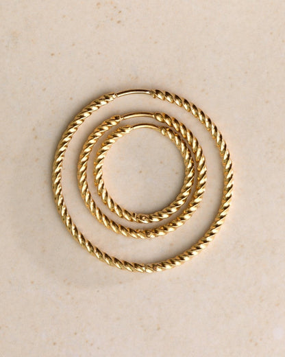 Twisted Hoops Large Silver