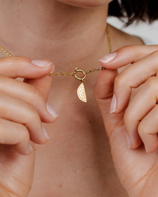 Melony Rope Chain Necklace Set Gold