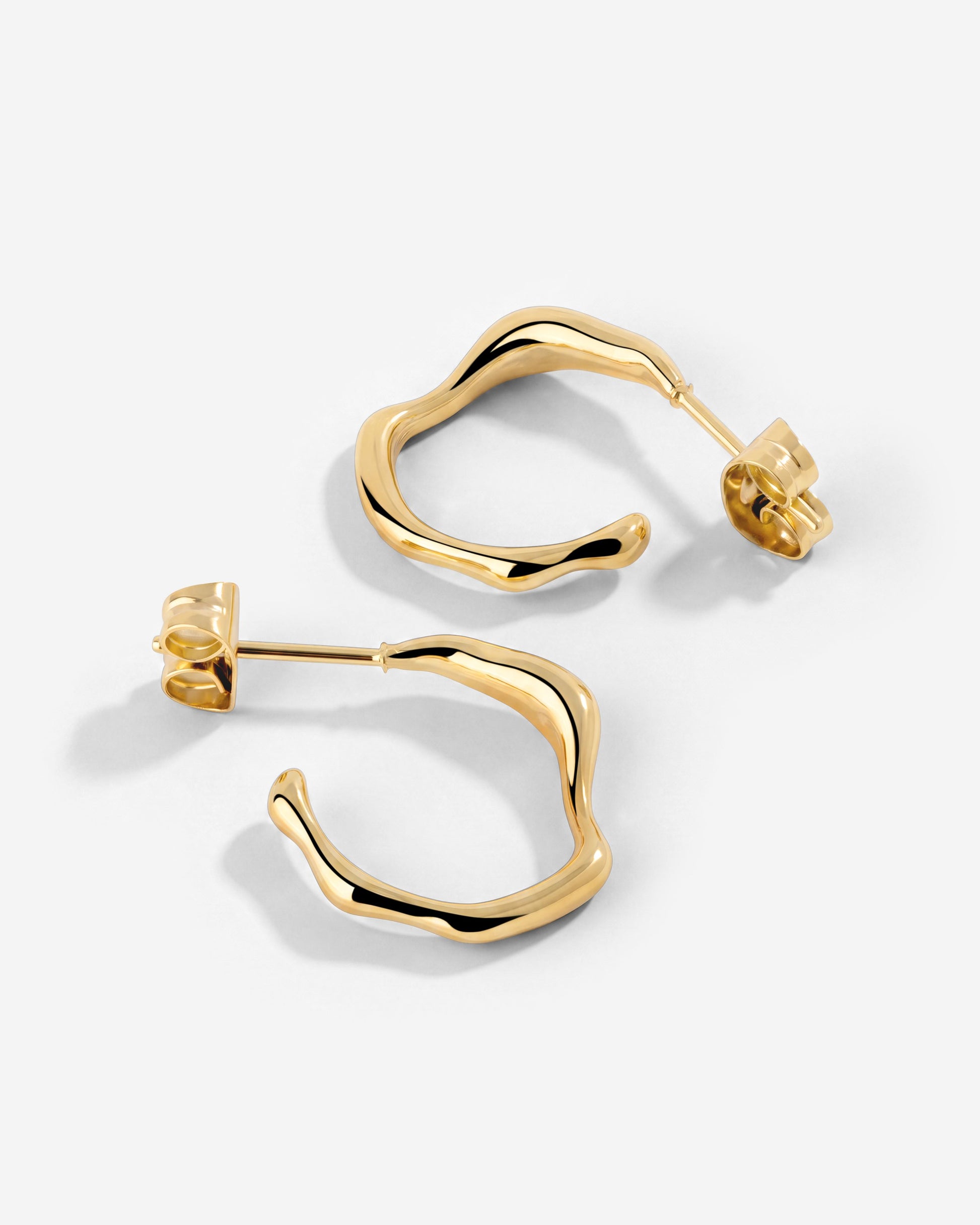 Solar Wave Hoop Studs Small