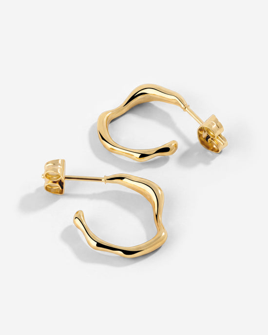 Solar Wave Hoop Studs Small