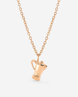 Coffee Lover Necklace Rose Gold