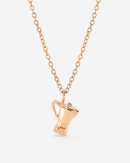 Coffee Lover Necklace Rose Gold