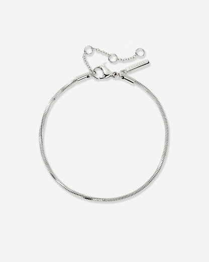 Squared Snake Chain Bracelet Silver