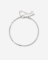 Squared Snake Chain Bracelet Silver
