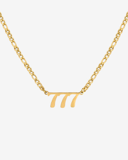 Angel Number Necklace Gold