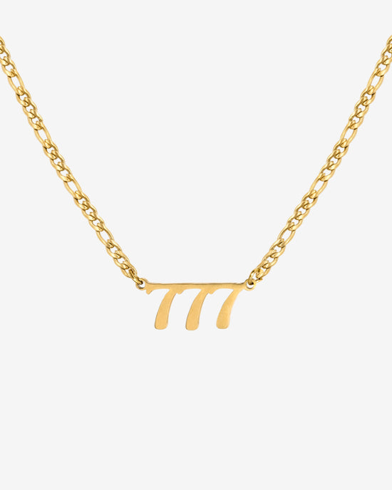 Angel Number Necklace Gold