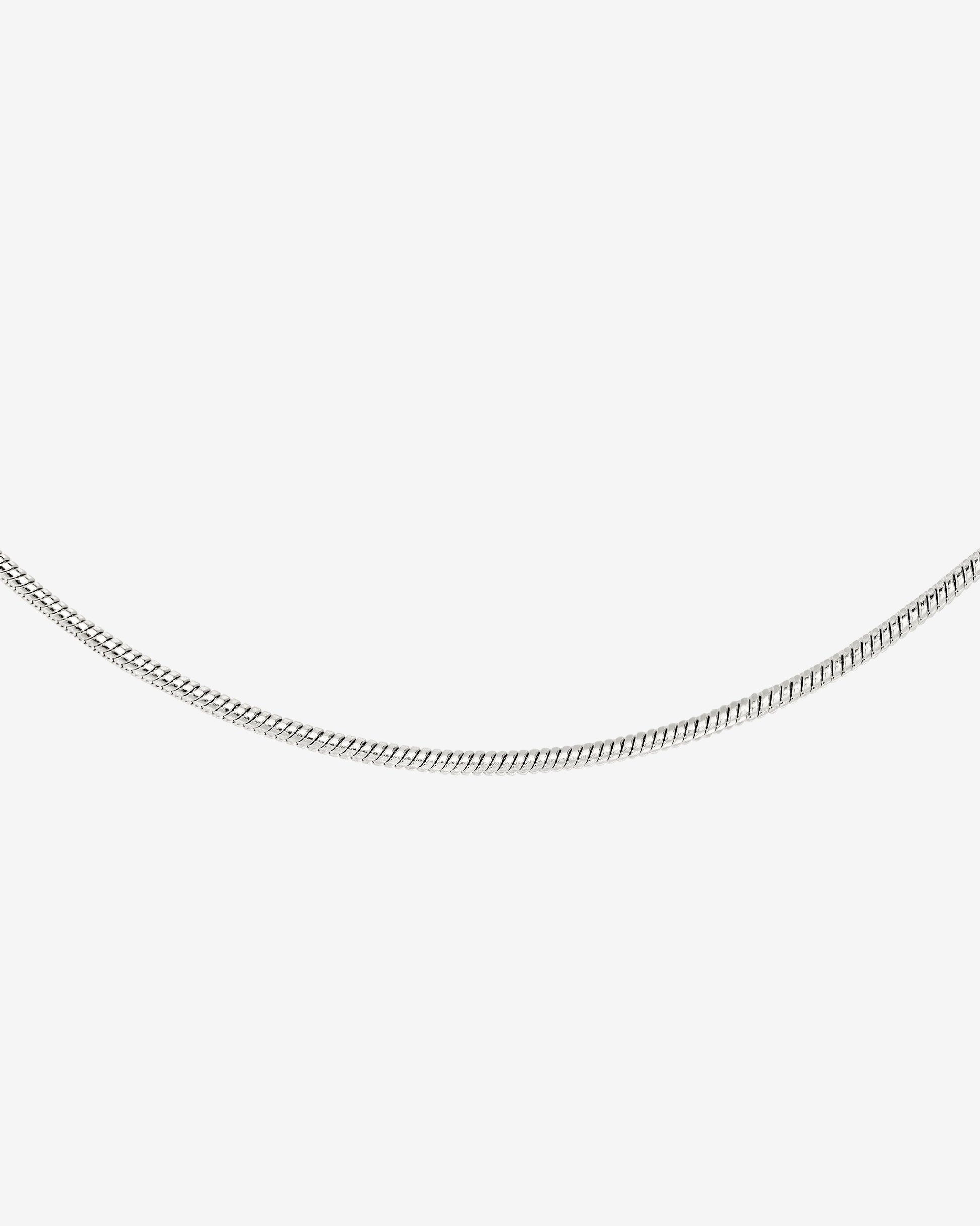 Round Snake Necklace Silver