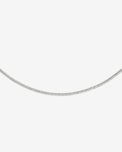 Round Snake Necklace Silver