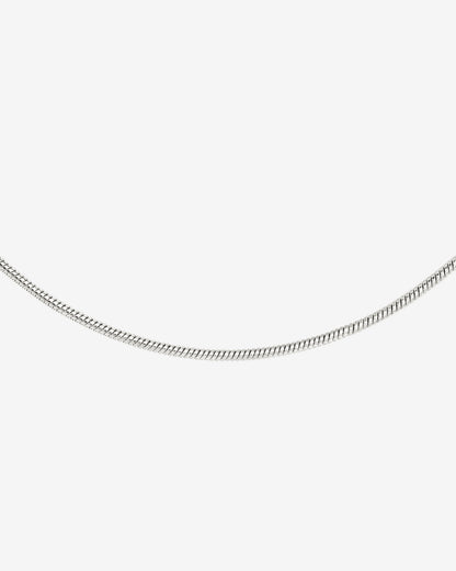 Round Snake Necklace Silver